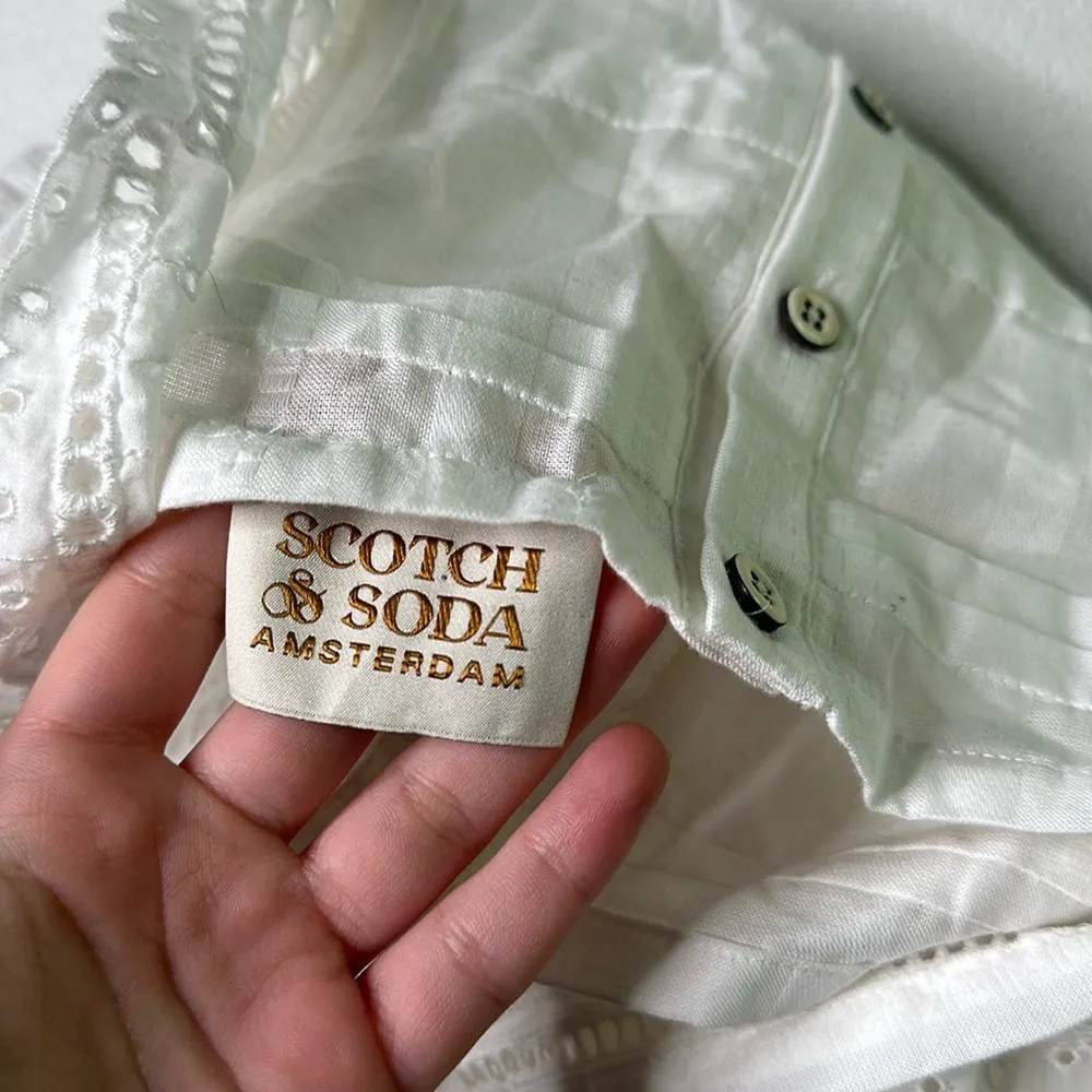 Scotch & Soda Amsterdam White Embroidered Organic Short Length Dress - Image 4