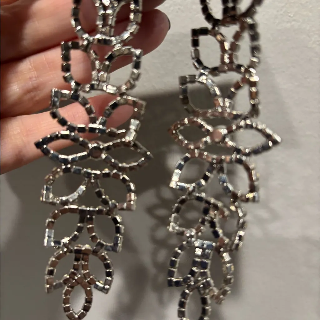 NWT Thalia Sodi Silver Statement Earrings - Image 5