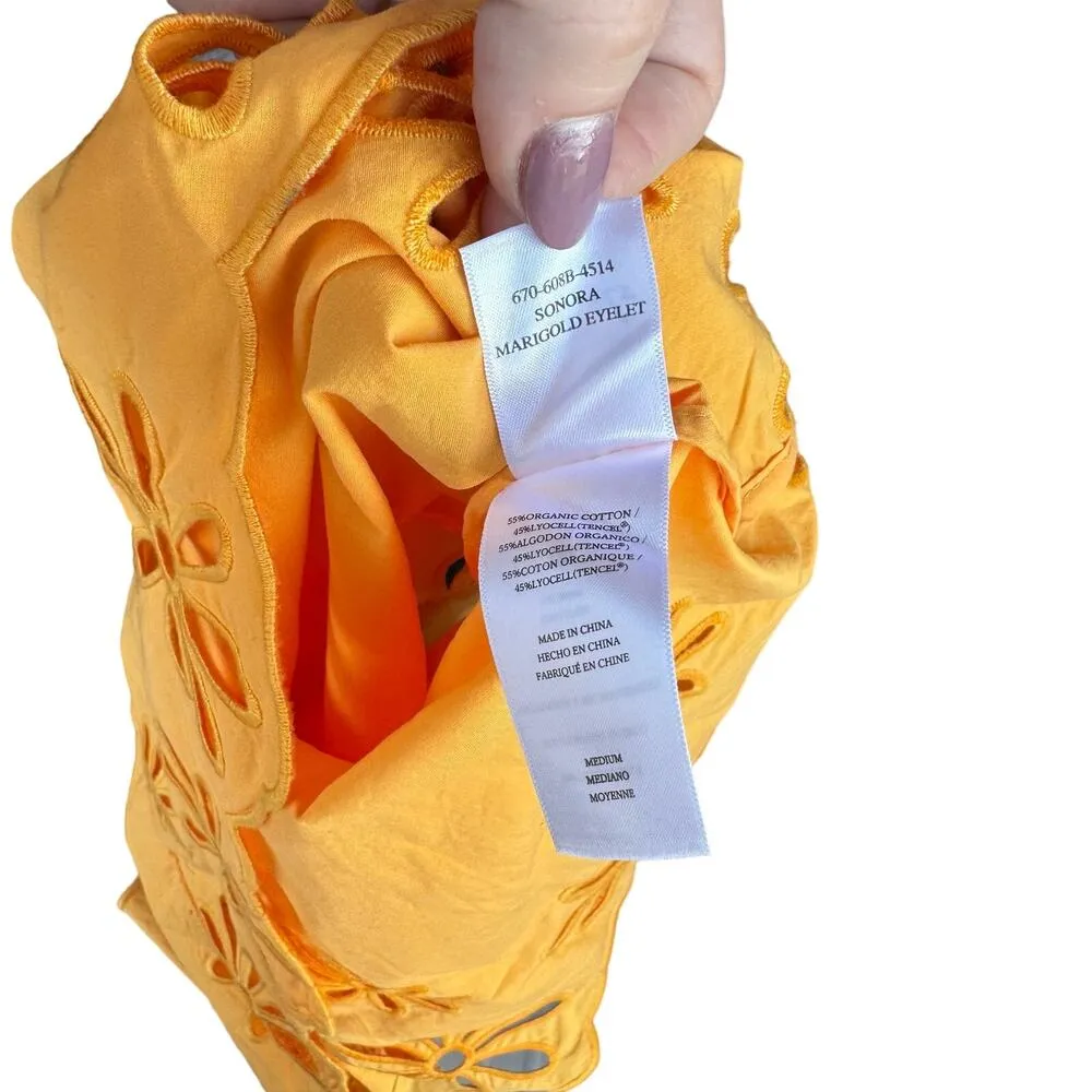 Rails Sonora in Marigold Eyelet Organic Cotton Top - Image 8