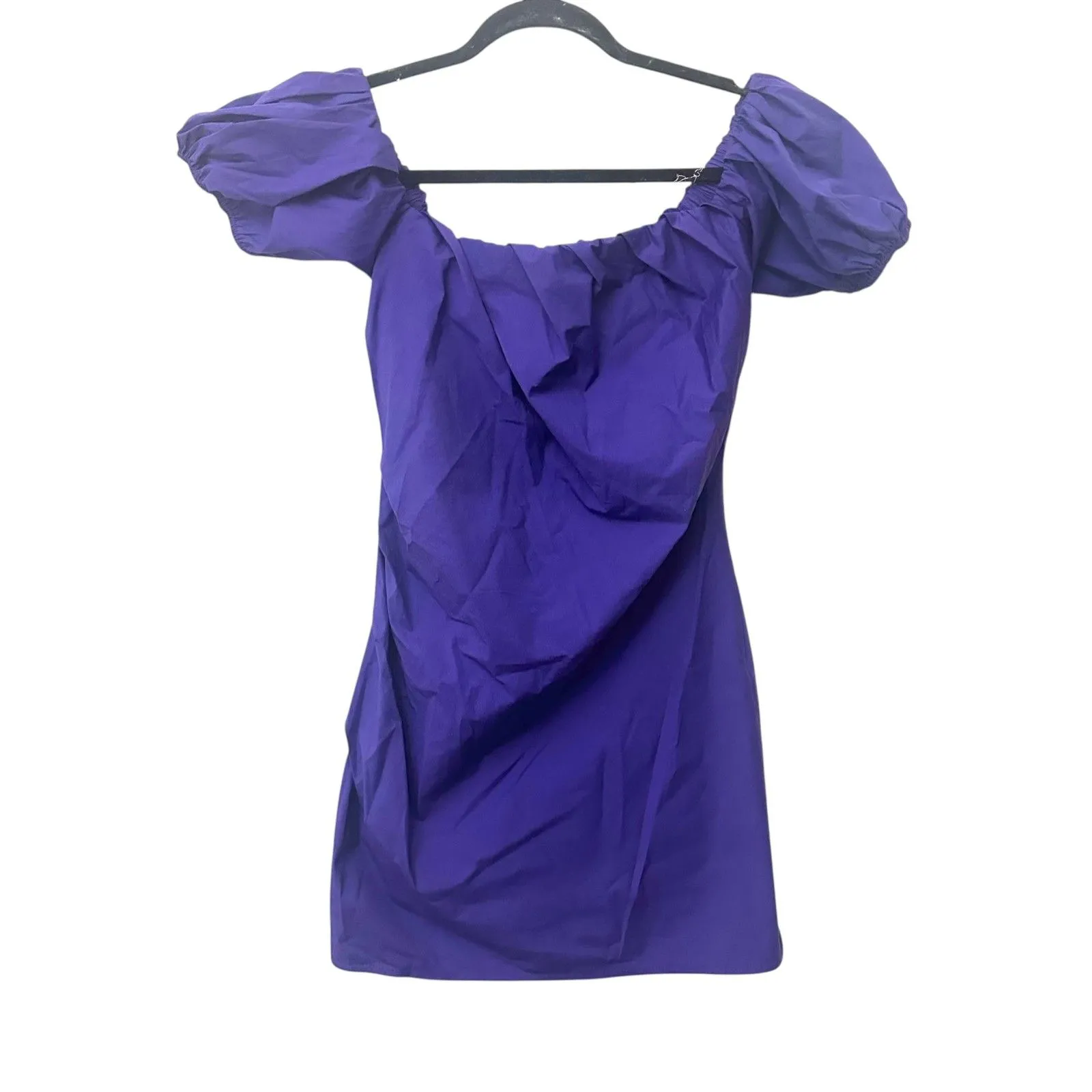 STAUD Giulia Off Shoulder Mini Cocktail Dress Purple NWT Medium‎ - Image 2