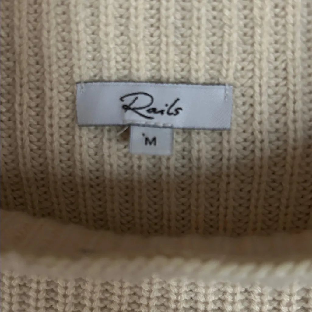 Rails Claudia Cream Navy Striped Sweater Size Medium - Image 3
