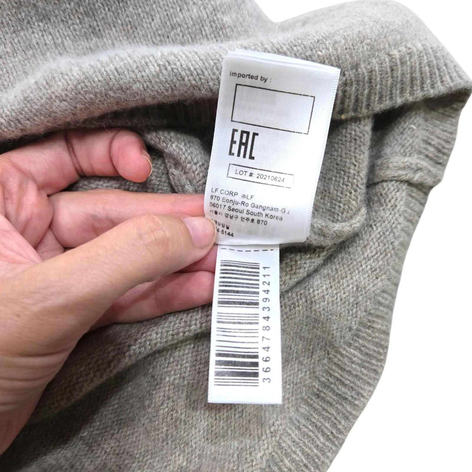 ba&sh Felicity Beige Wool Blend Knit Puff Sleeve Midi Sweater Dress Size Large - Image 10