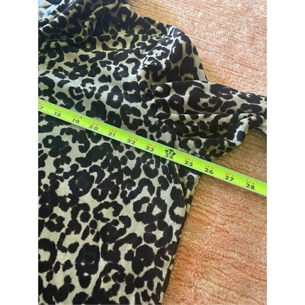 White Stag  Leopard print Long Sleeve Velor Tunic 2X - Image 5