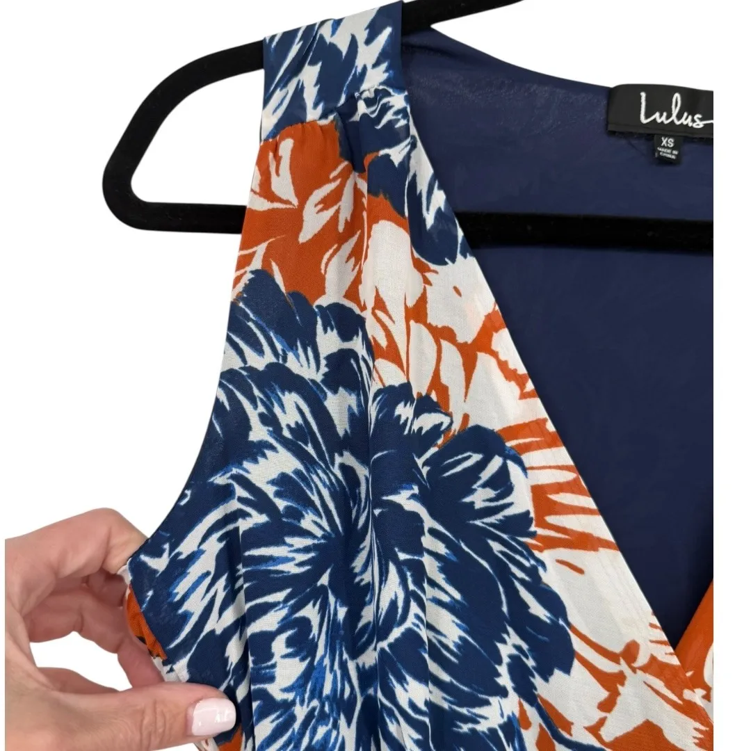 NWT Lulus Desert Trip Floral High-Low Sleeveless Wrap Dress Size XS Feminine‎ - Image 10