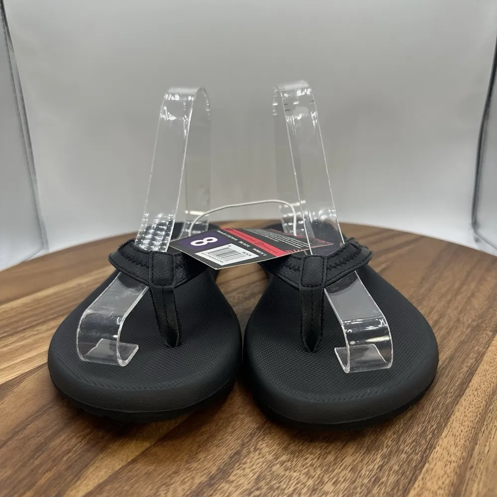 NWT Flojos Rica Flip Flops Sandals Black Pink Comfort Casual Travel Beach Size 8 - Image 4