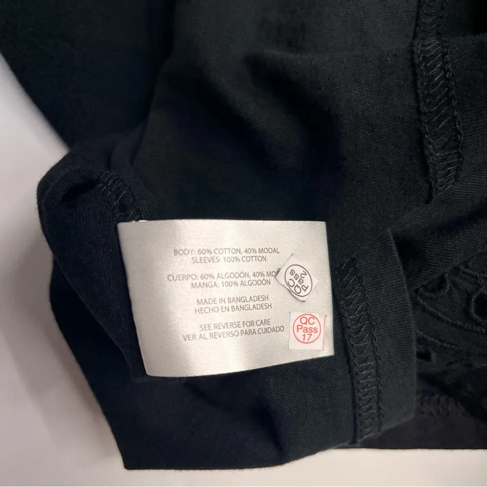 Gap  Black Flutter Sleeve Boxy T-Shirt - Image 8