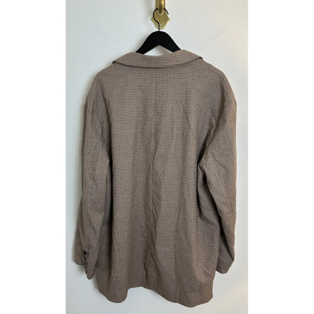 FREE PEOPLE Reggie Blazer in Ginger Combo Size Large - Image 6