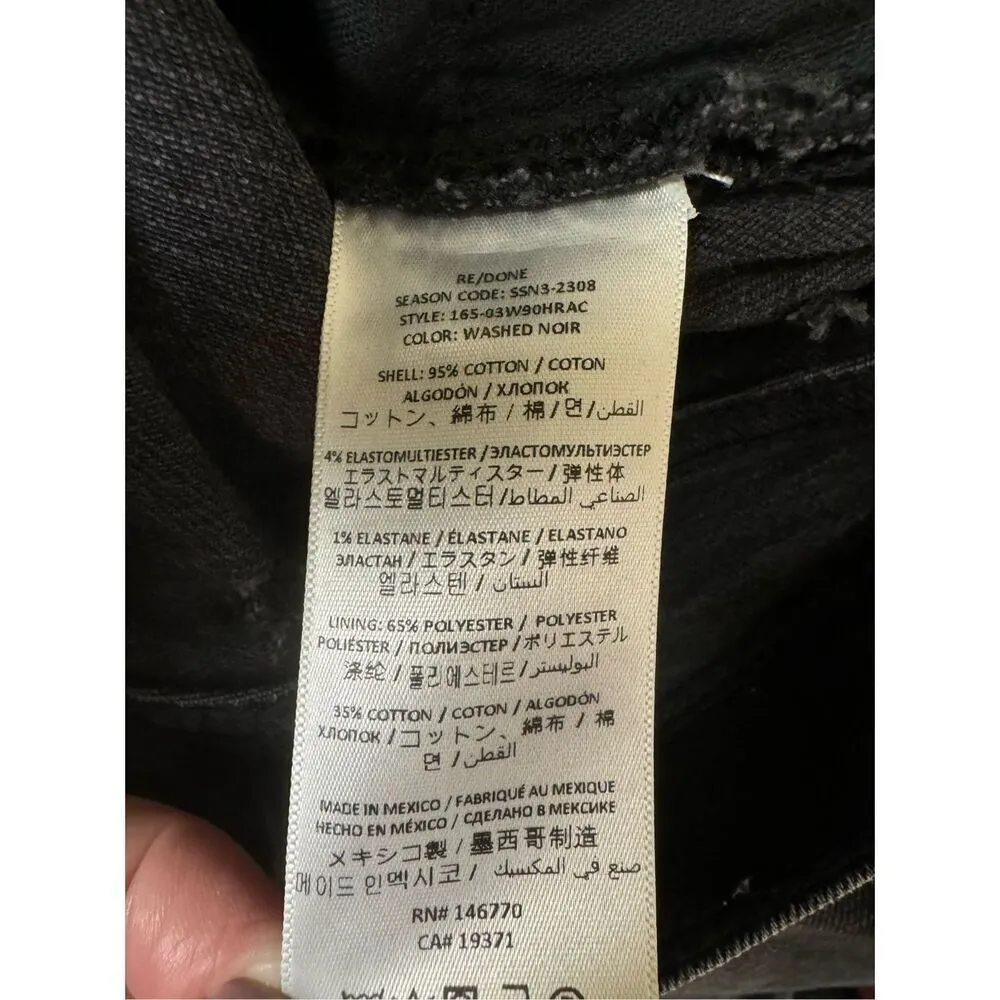 Re/DONE NWT 90s High Rise Ankle Crop in Washed Noir Size 30 - Image 6