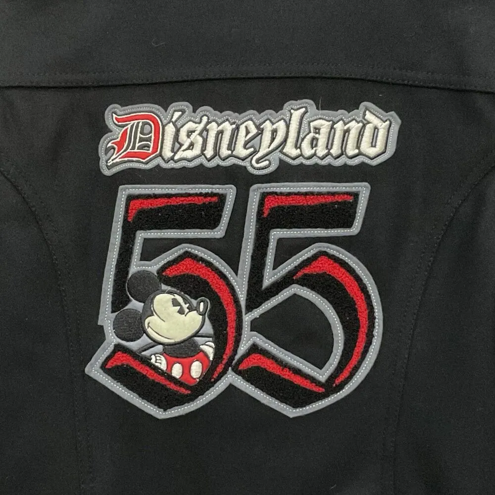 Vintage Y2K Disneyland 55 Mickey Mouse Jacket Wool Blend Sz S Black Disney - Image 11