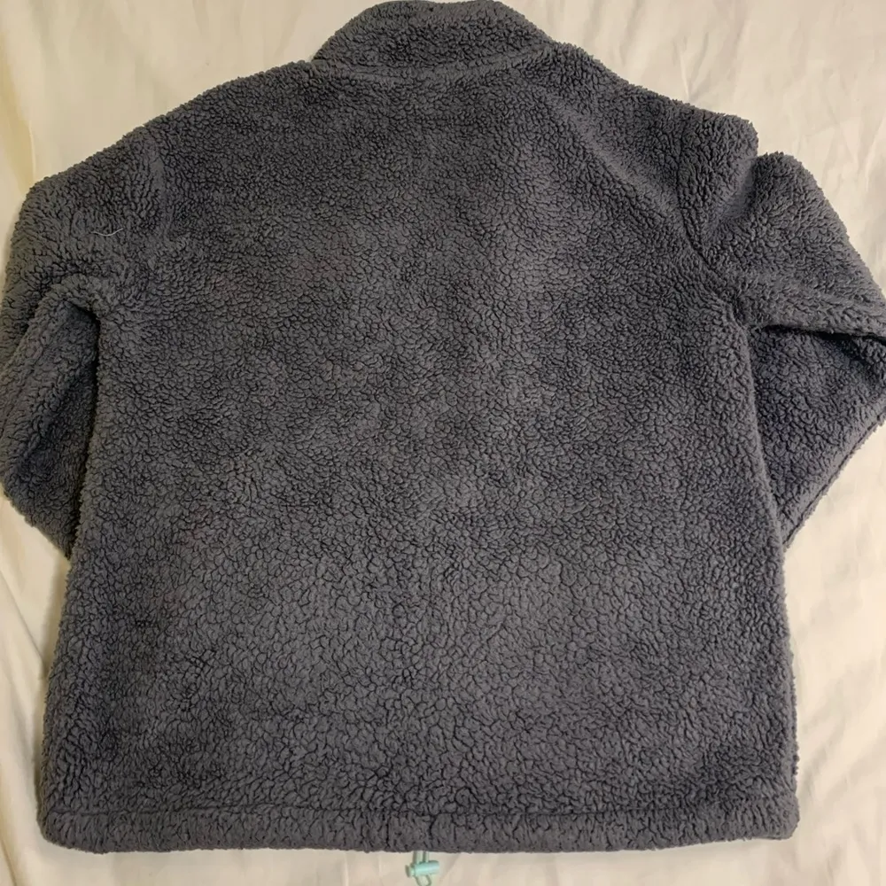 PINK Victorias secret Sherpa teddy half zip Gray can - Image 7