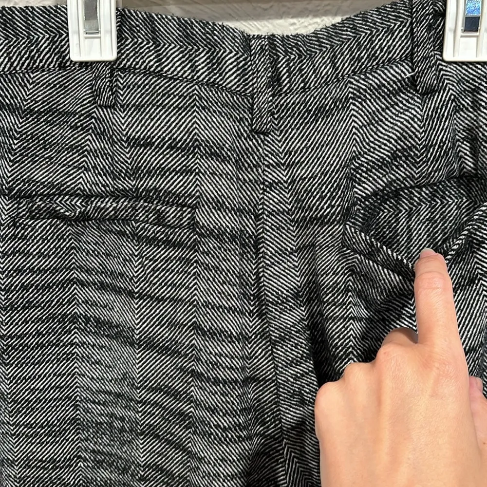 Urban Outfitters Elliott Low Slung Trouser Pants Grey/Black/White Size Medium - Image 6