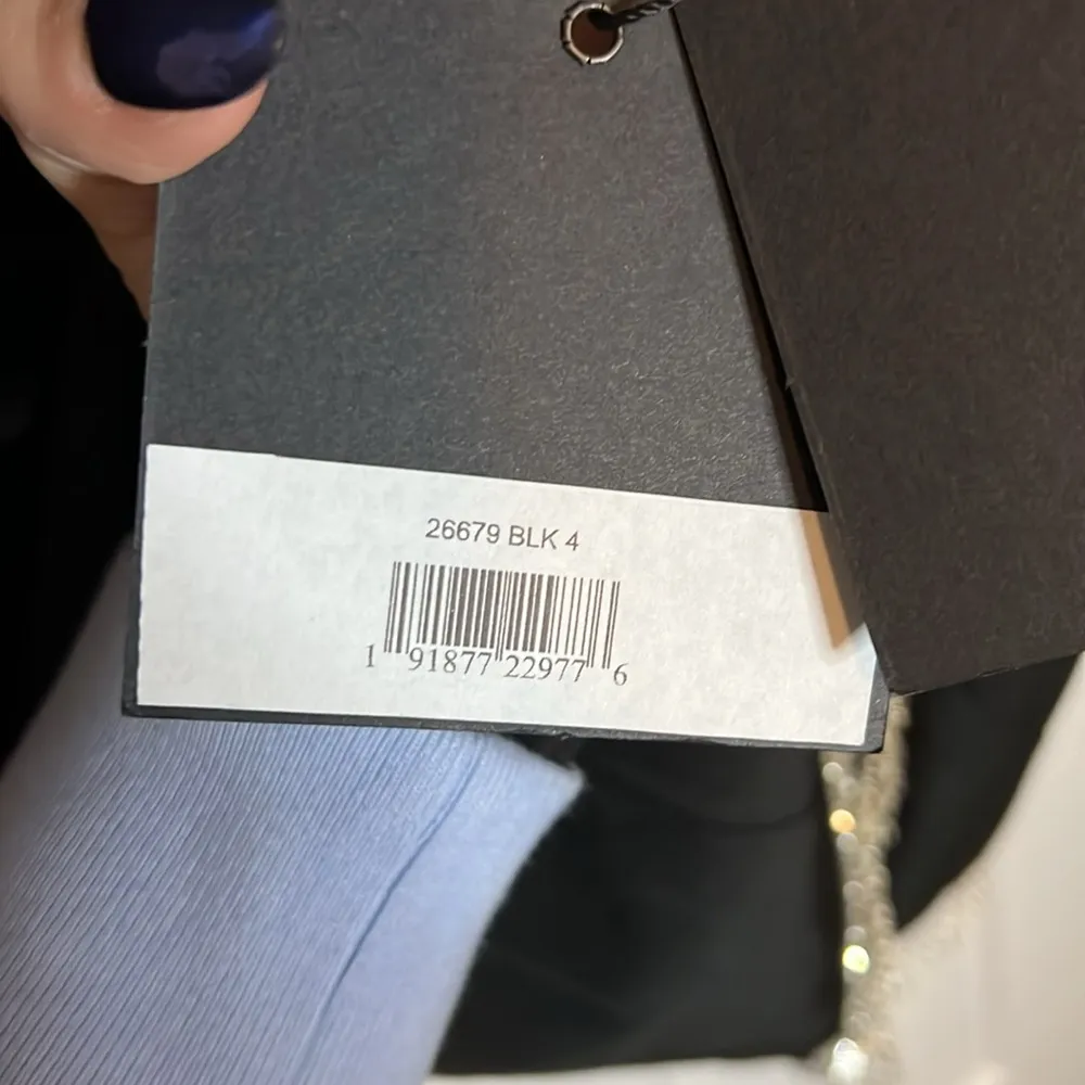 NWT Ieena for  26679 - Rhinestone Fringe Hem Long Sleeve Dress - Image 6