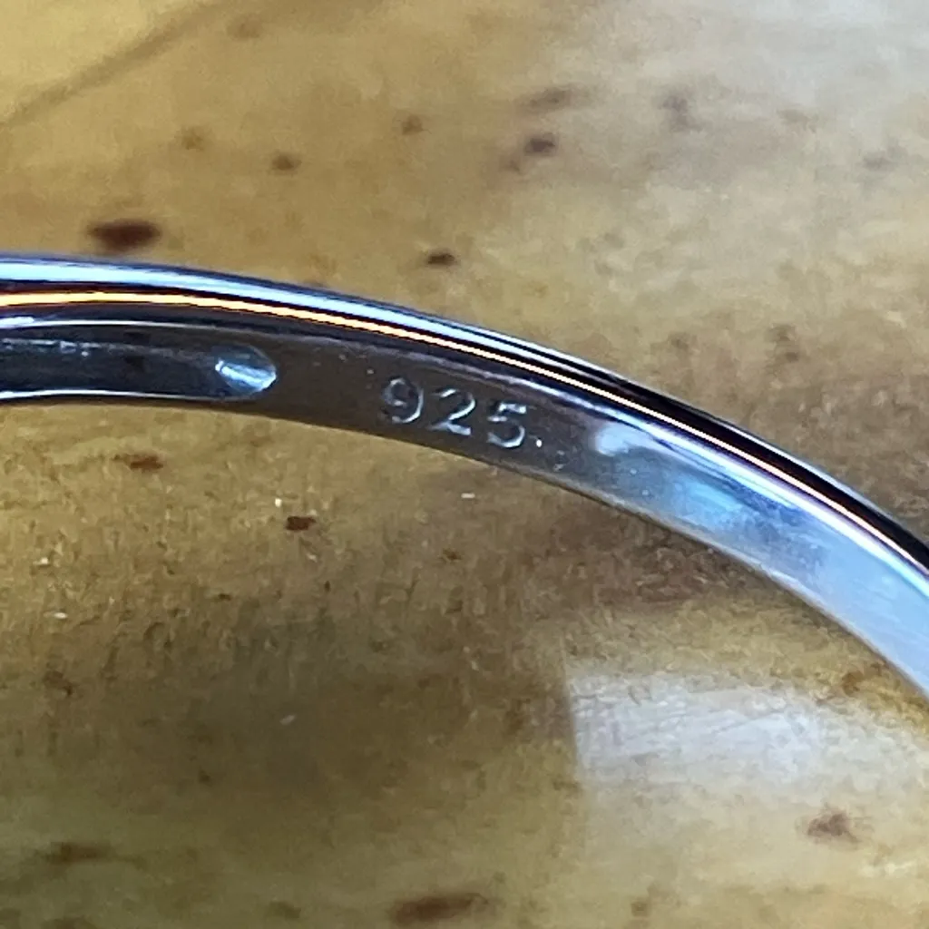 Sky Blue Topaz Sterling Silver Solitaire Ring Size 8 - Image 7