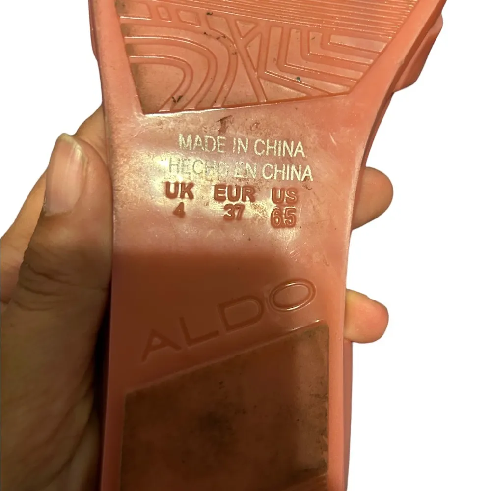 Aldo pink Silicon Flat Sandals size 6.5 - Image 7