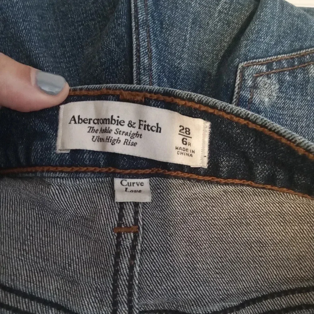 Abercrombie & Fitch The ankle straight ultra High rise curve love women's 28 - Image 4