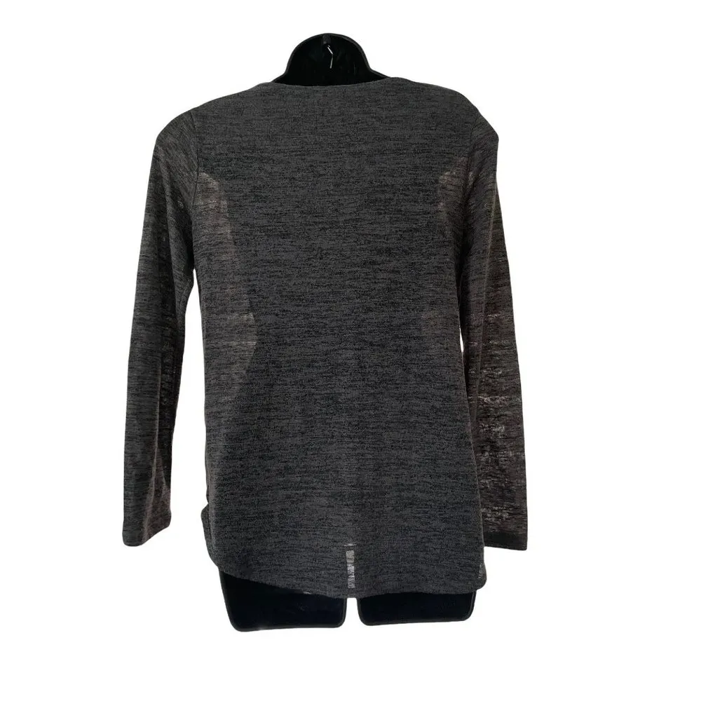 Juicy Couture V Neck Lightweight Sweater  S Heather Gray  Heather Gray 56% Rayon - Image 3