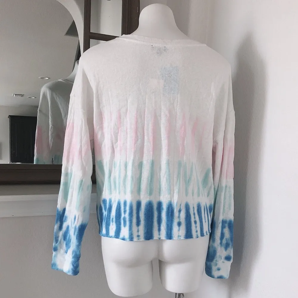 Splendid Tie Dye Loungewear Top Long Sleeve Sweatshirt Size M NWT $148 - Image 7