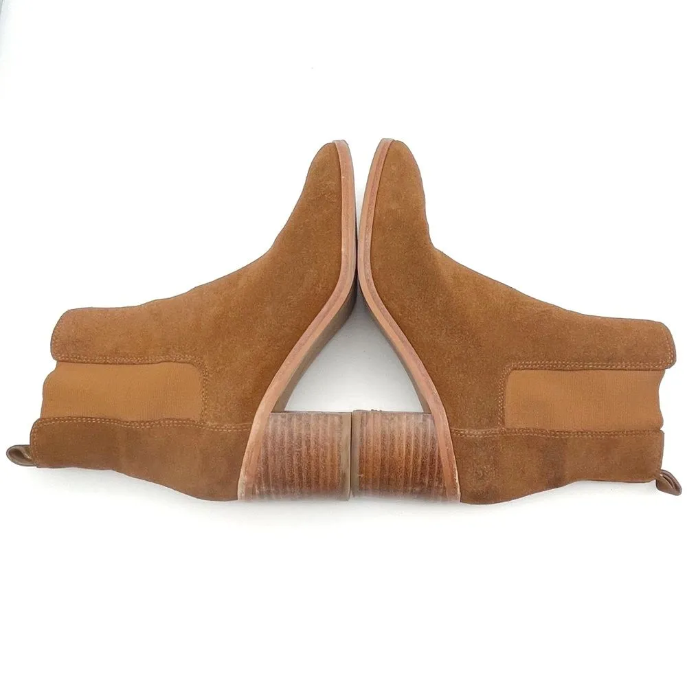 Banana Republic Suede Block Heel Chelsea Boot Whiskey Brown Suede Women’s Size 7 - Image 11