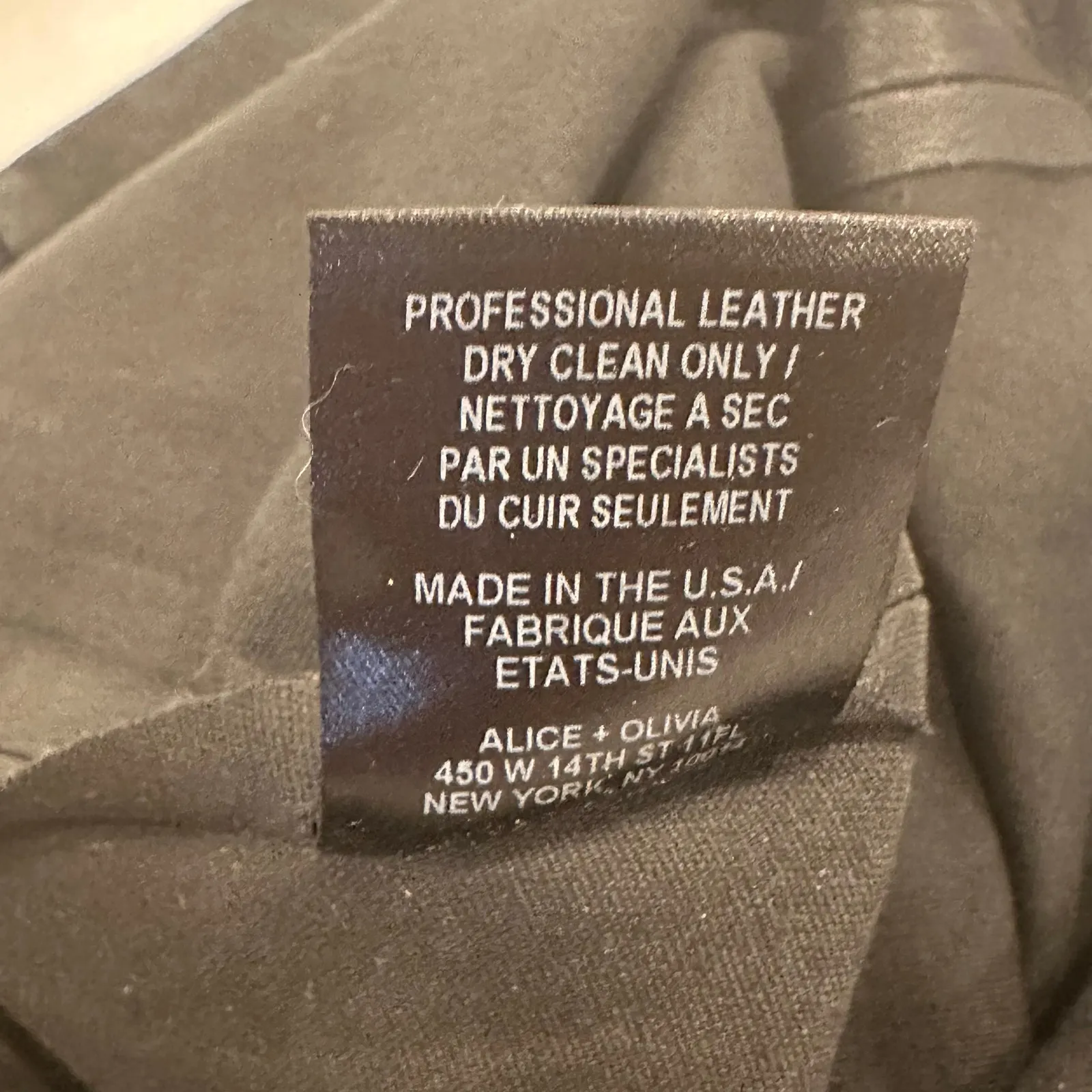 Alice + Olivia Front-Zip Leather Leggings sz 0 - Image 6