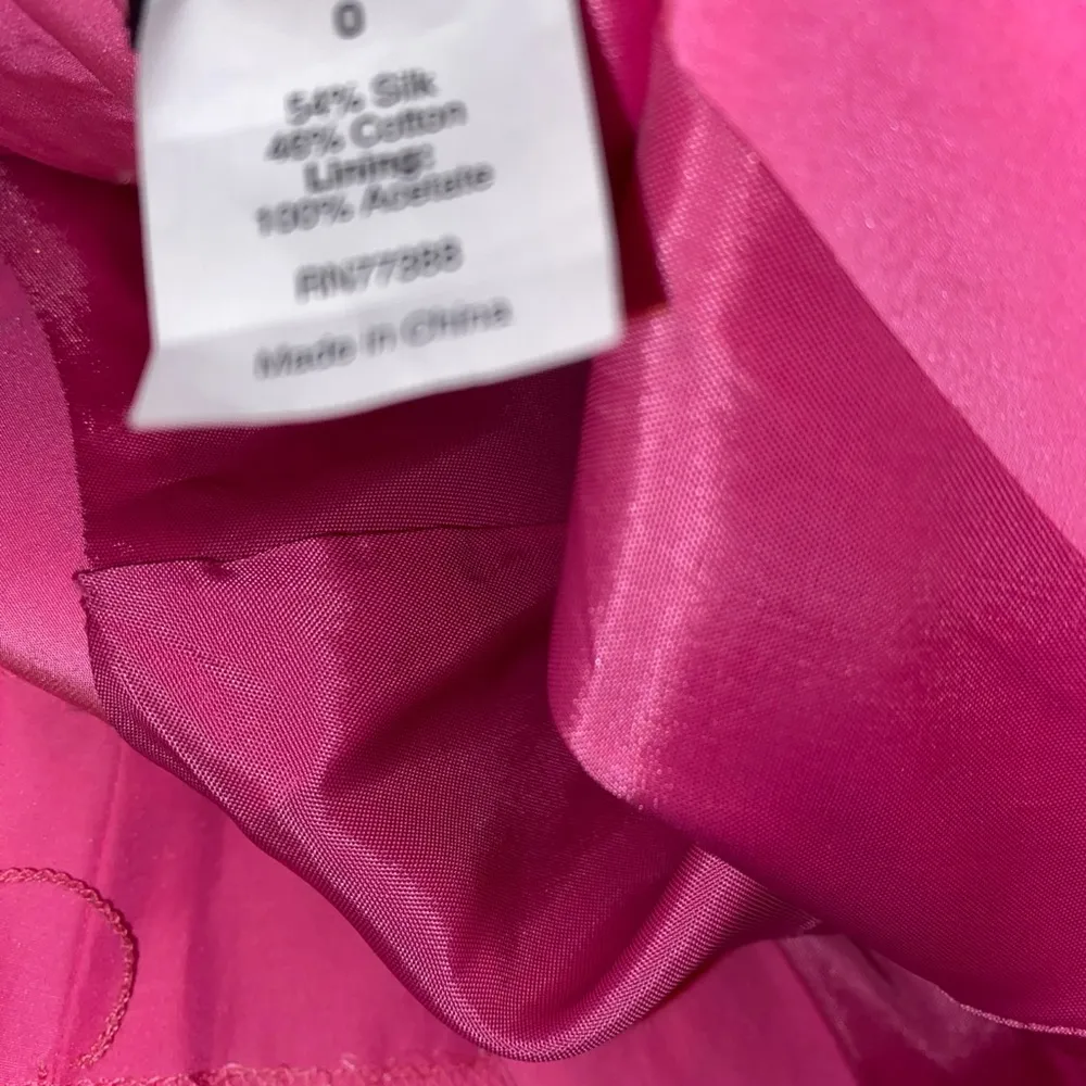 J. Crew Bubblegum Pink Silk Cotton Puff Sleeve Dress size 0 - Image 11