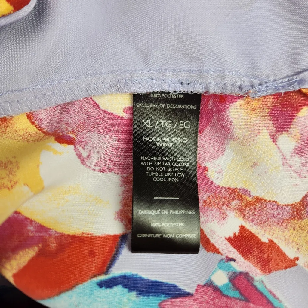 Natori Womens Pajama Top Long Sleeve Floral Size XL - Image 7