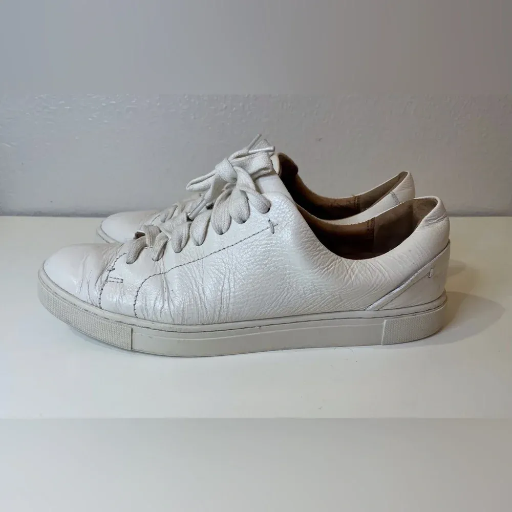 Frye Women’s‎ Ivy Court Low Lace White Leather Sneakers Size 7.5 - Image 3