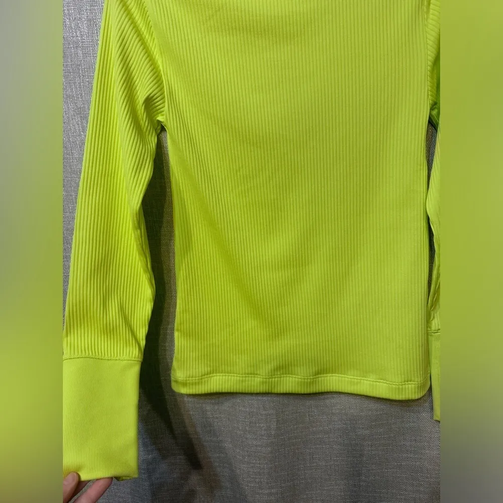 Calia By Carrie Underwood NWT ribbed long sleeve lime green top size small Yellow - Image 5