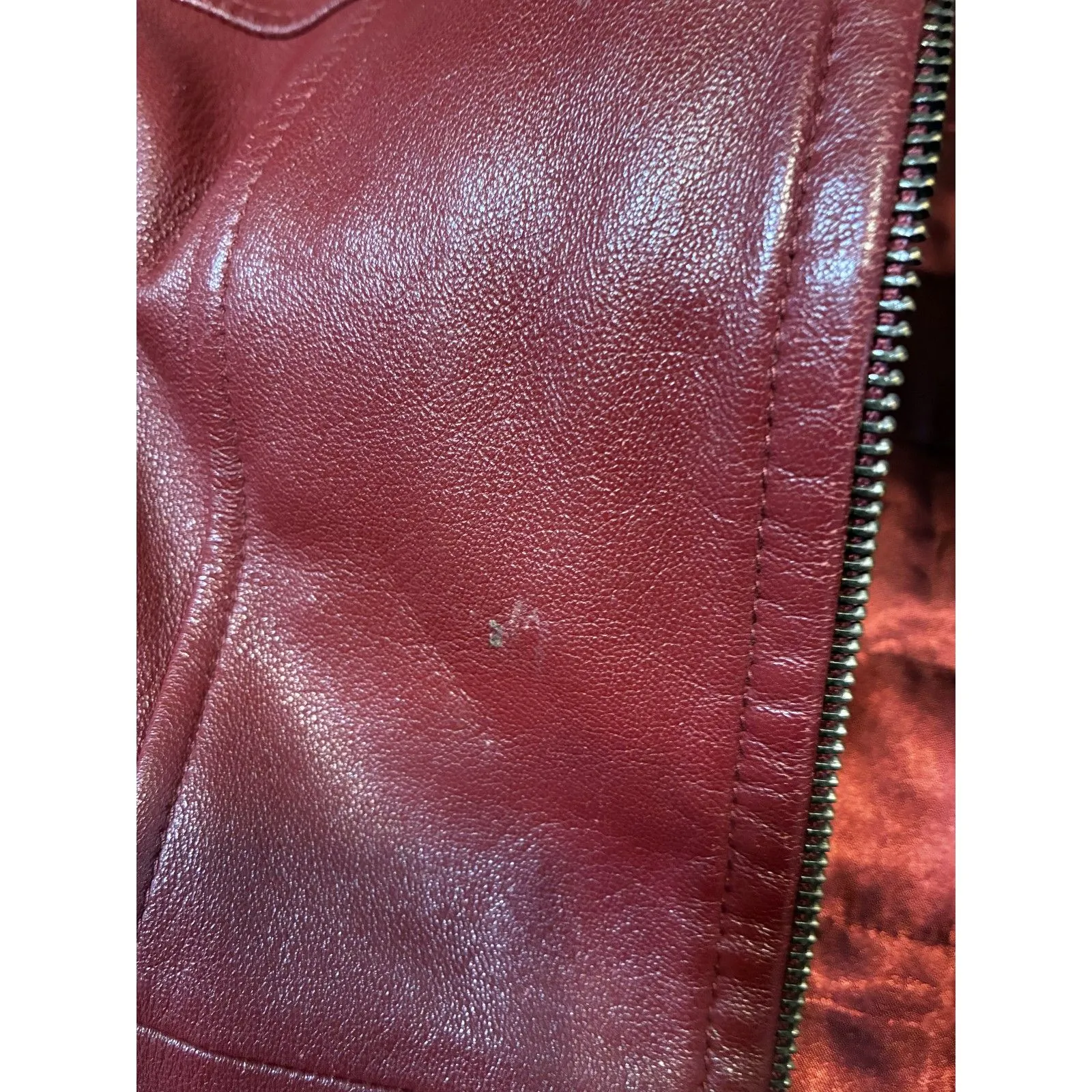 Wilson's Pelle Studio Re Leather Jacket Medium Full Zip Red - Image 8