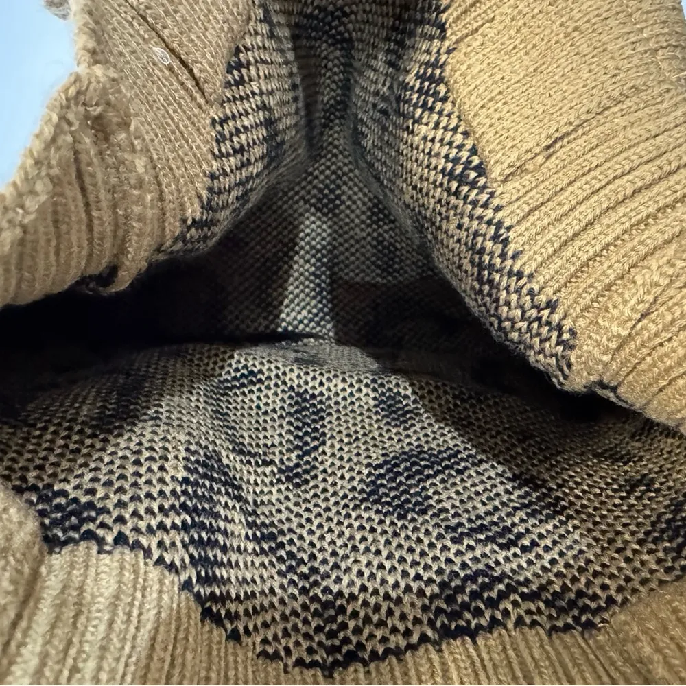 Animal Print Tote / Cheetah Print Tote /Leopard Print Tote/ Knit Tote Bag NWT Tan - Image 3