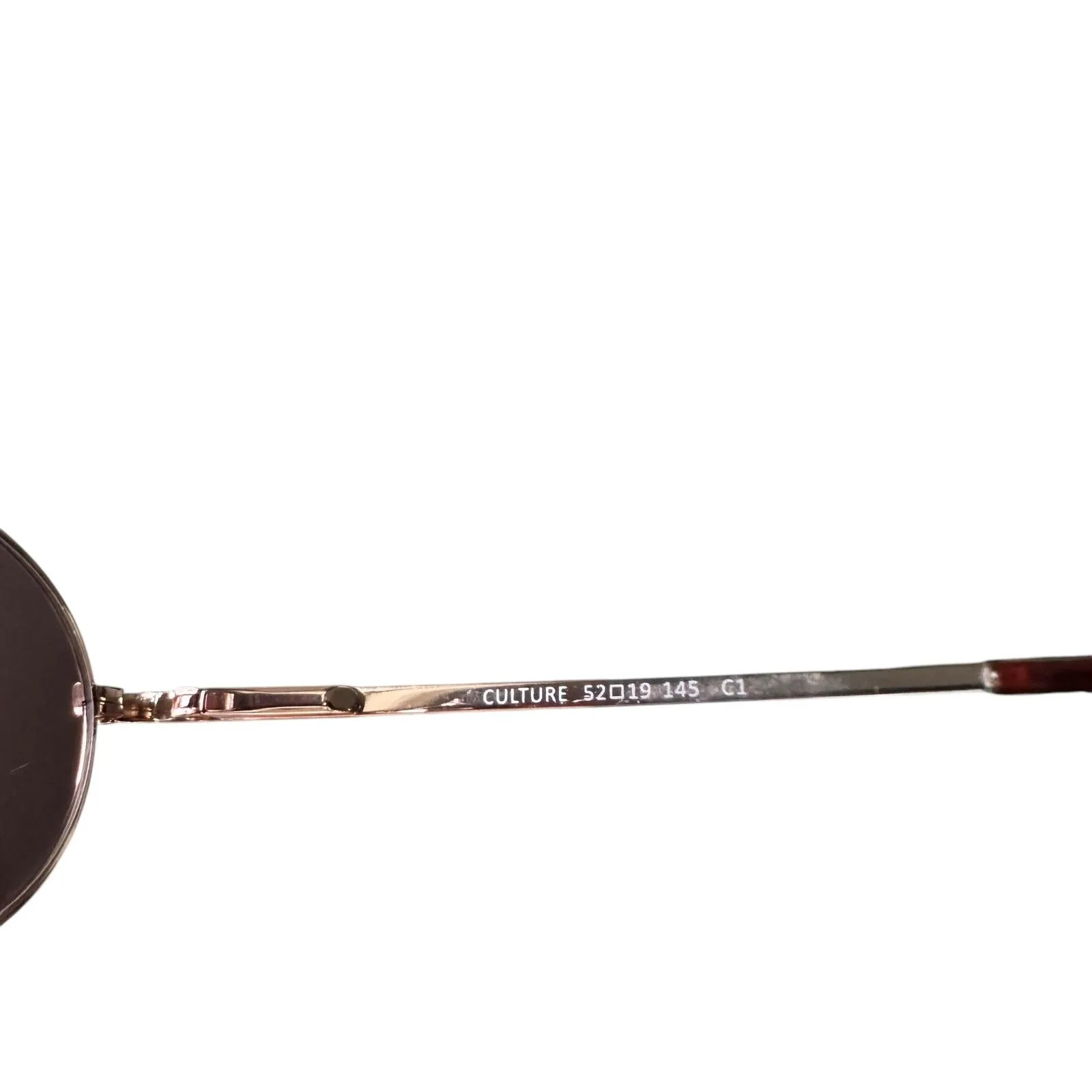 CULTURE Oval Gold‎ Frame Sunglasses Gold - Image 5
