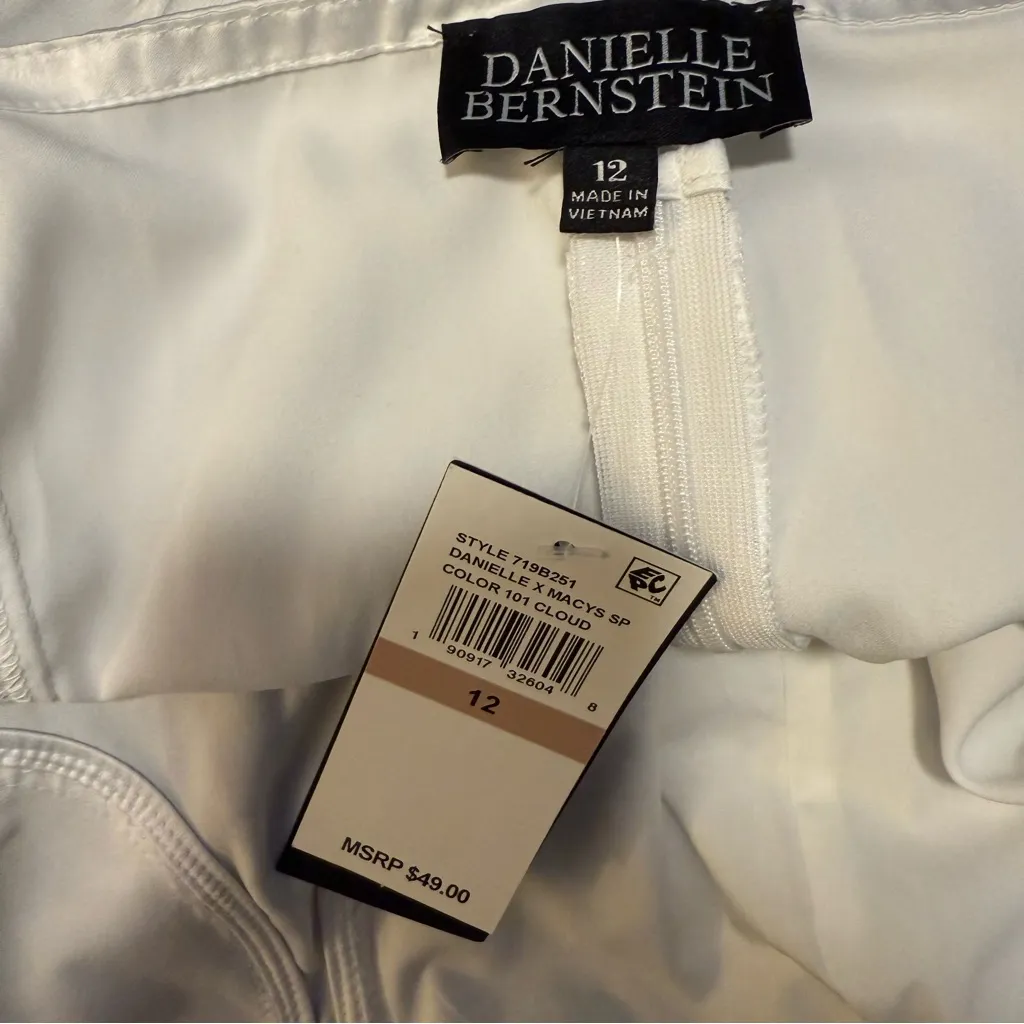 NWT Danielle Bernstein White Satin Bustier Top - Image 5