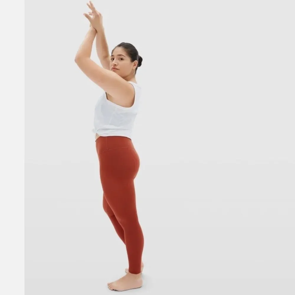 Everlane ReNew The Perform High Waisted Lightweight Burnt Orange Size XS - Image 3