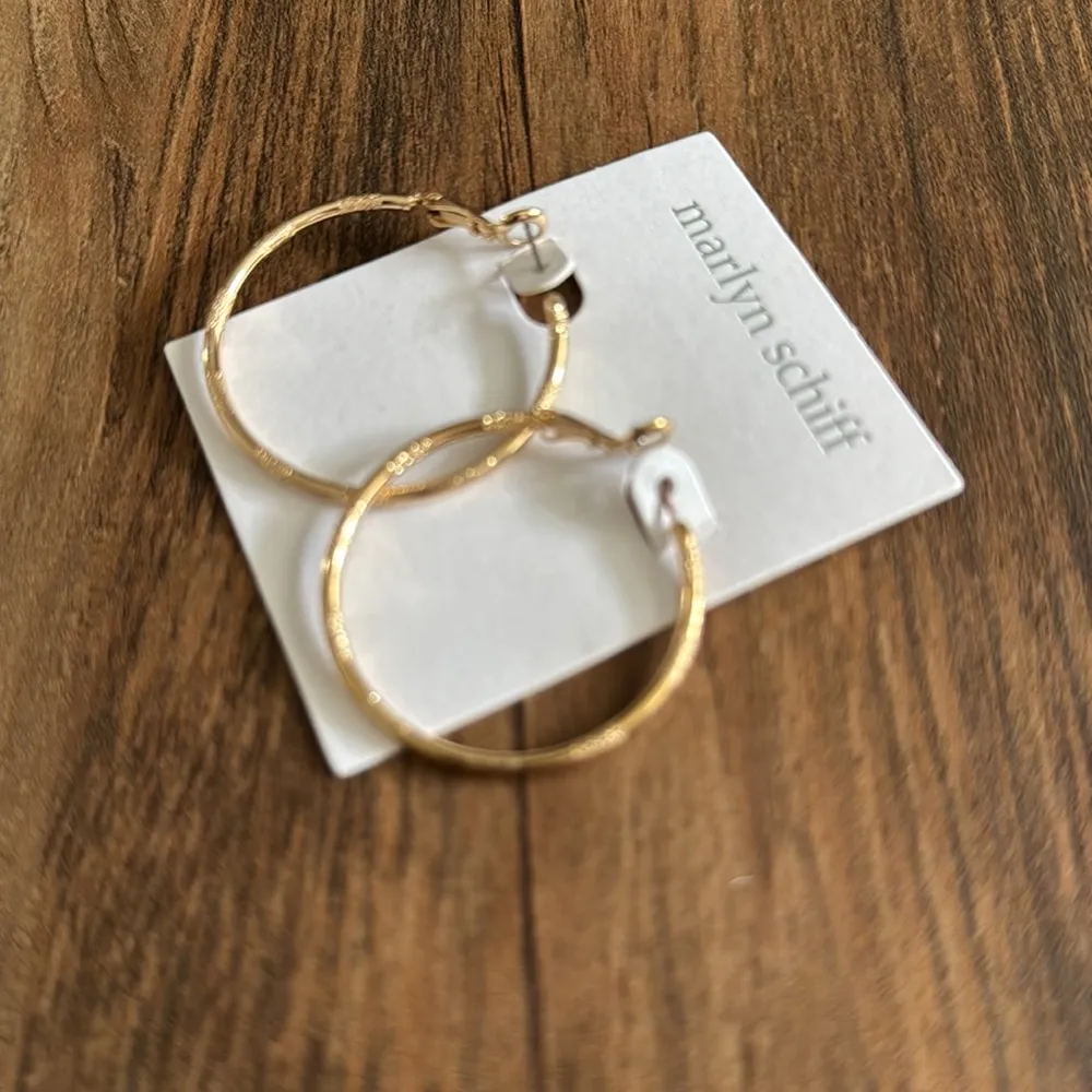 Marlyn Schiff Gold Hoop Earrings - Image 3