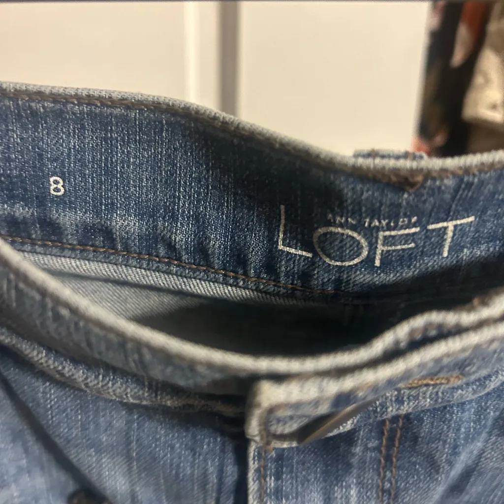 LOFT embellished denim skirt size 8 - Image 3