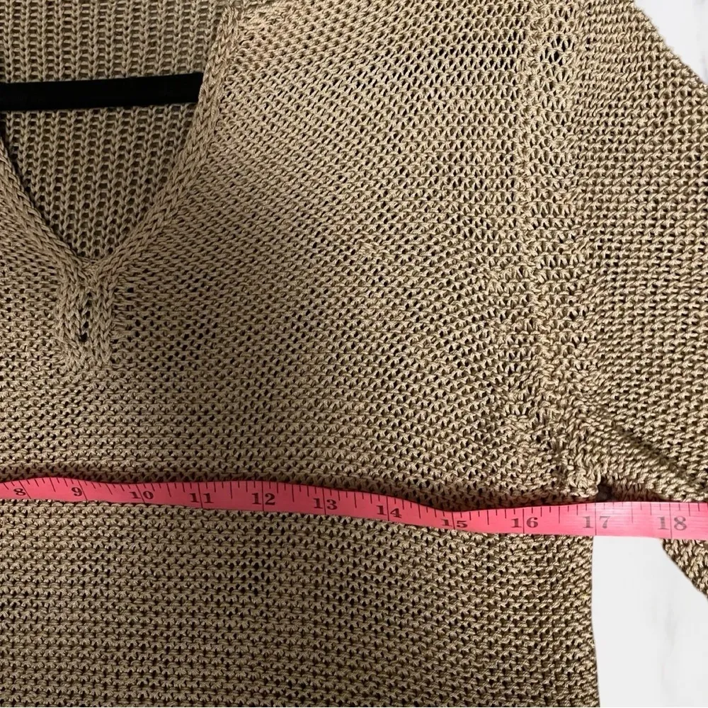 MAX MARA OPEN KNIT TAN SWEATER~ SZ M - Image 5