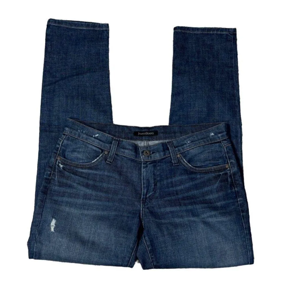 James Jeans NEO BEAU Jeans Split Knee Medium Wash Size 28 - Image 2