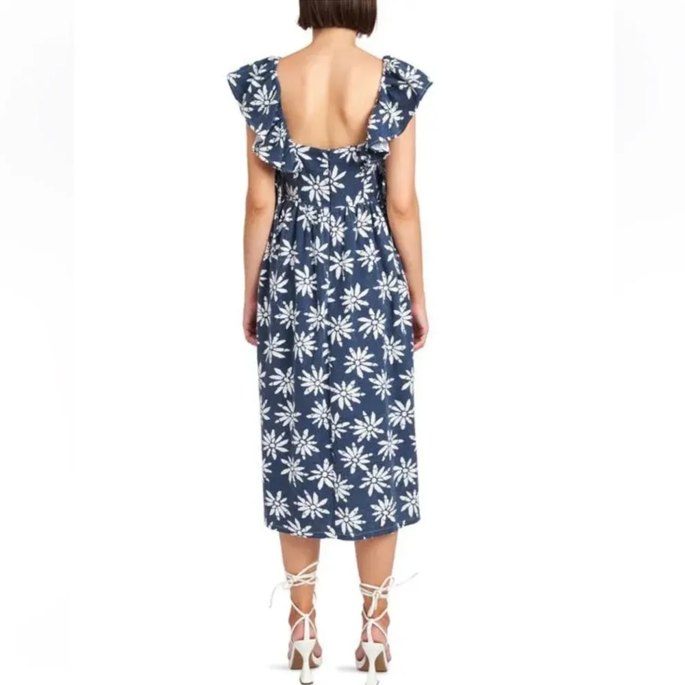 En Saison Catalina Floral Dress Blue Size L - Image 2