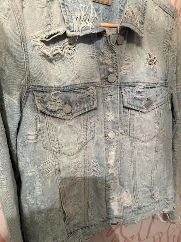 Blank NYC Ride with me distressed denim jacket - Image 4