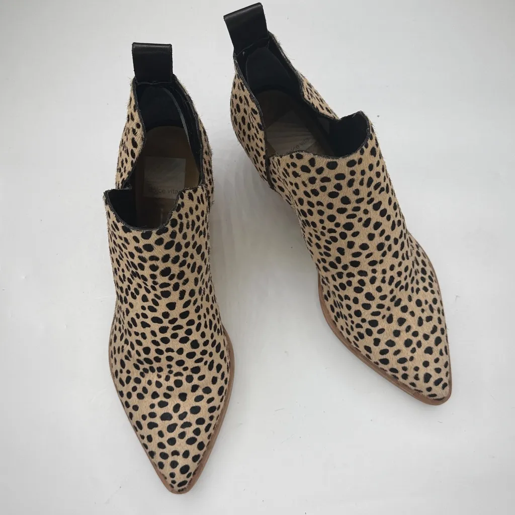Dolce Vita Santo II Animal Print Heel Booties Boots S-462 Sz 8 - Image 3