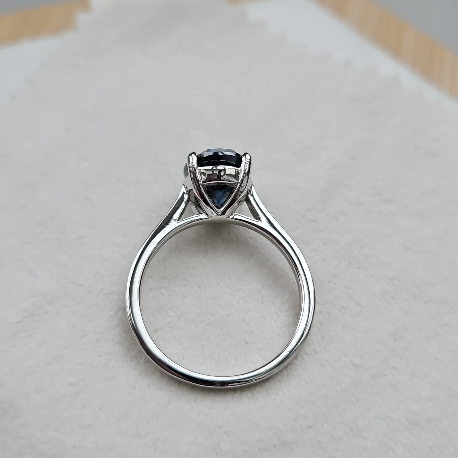 3ct Oval Royal Blue Moissanite Ring. Size 7.25 - Image 5