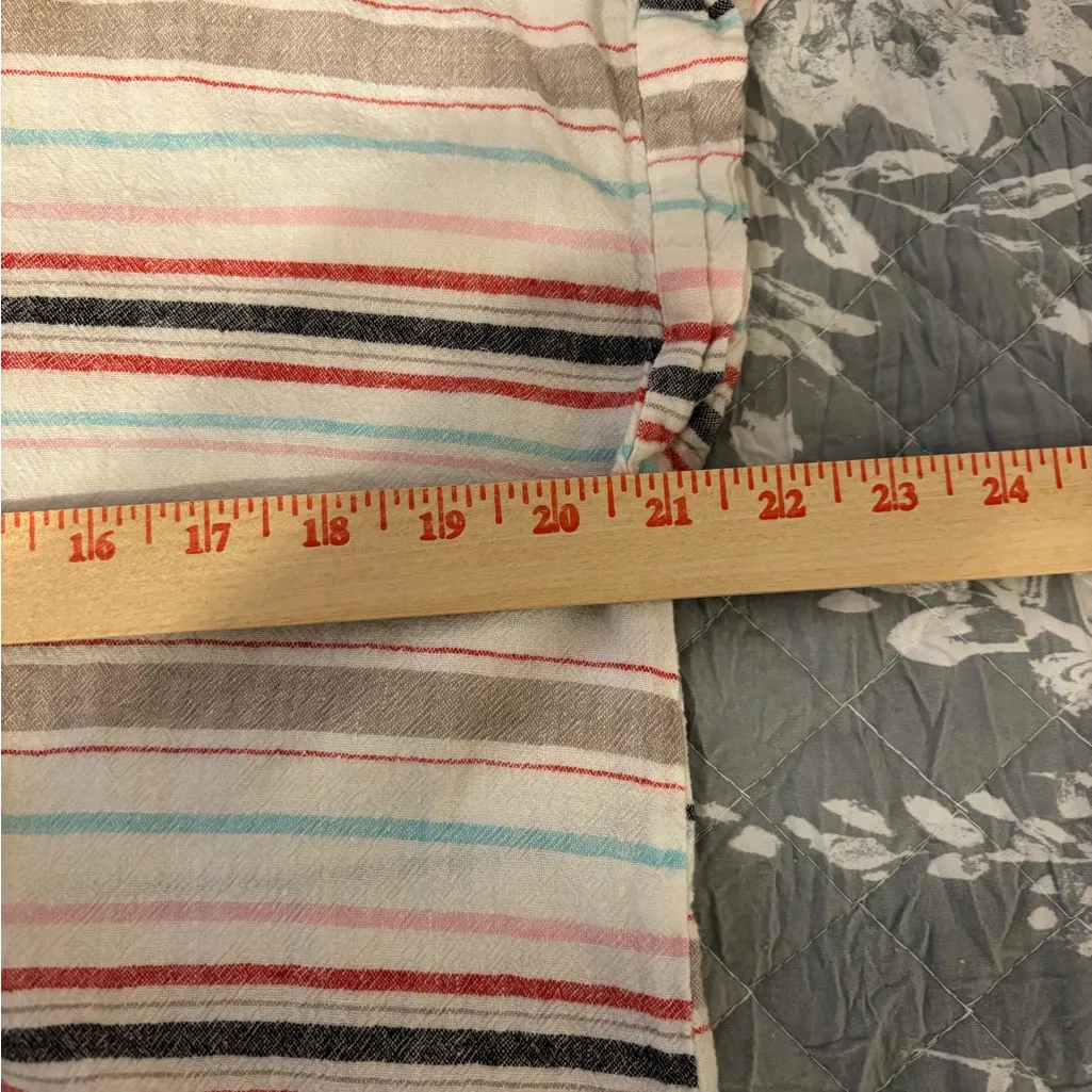 Weatherproof Striped Button-Down Shirt - Red, Blue, Gray - Image 3