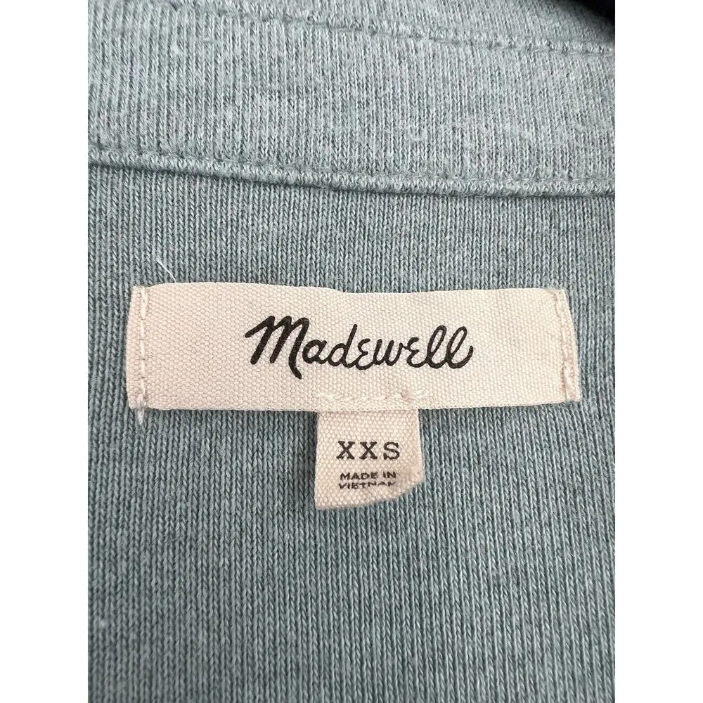 Madewell Brushed Knit Shirt Jacket in Heather Sage Breeze XXS - Image 4