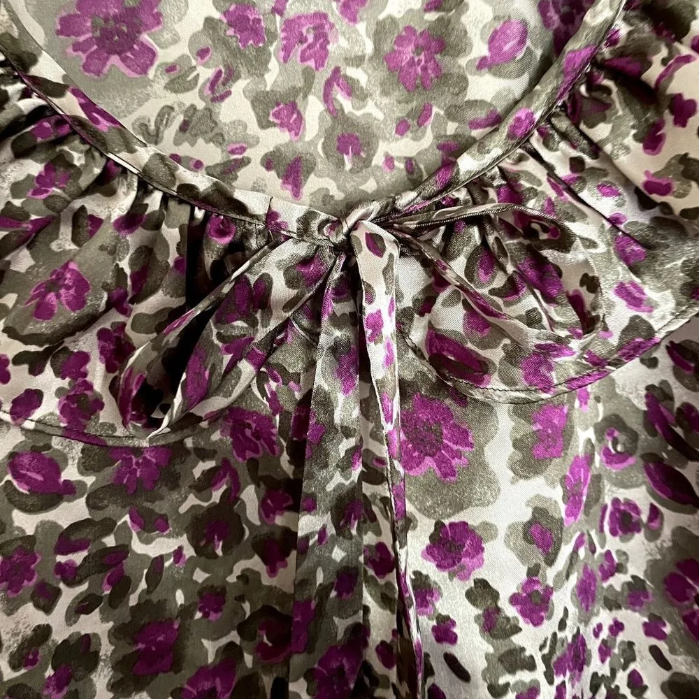 Charteuse intimates olive and purple short sleeved lightweight top classic comfo Size XL - Image 5