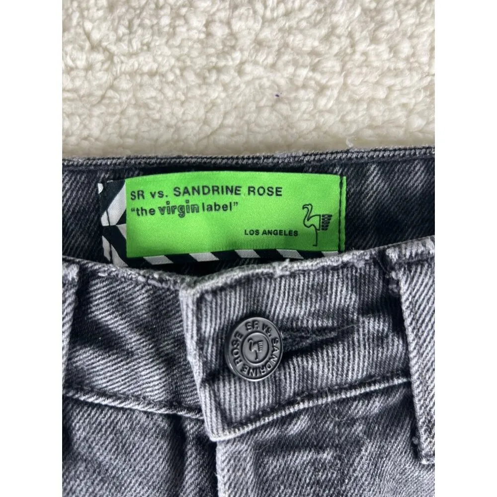 SR vs. Sandrine Rose Womens Jeans Size 25 The Virgin Label Gray High Rise Straig - Image 4