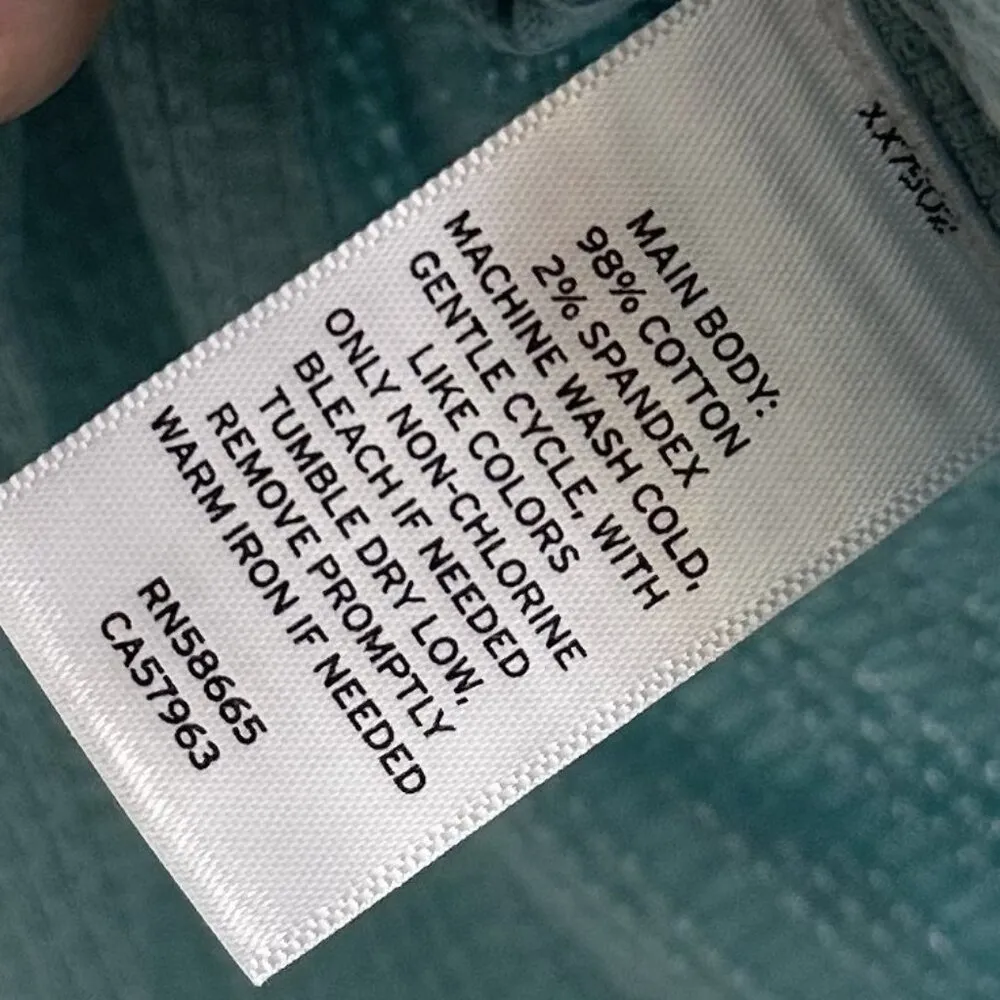 NWT BP by Nordstrom Light Blue Pointelle Rib Cropped Short Sleeved Henley - 3X - Image 4