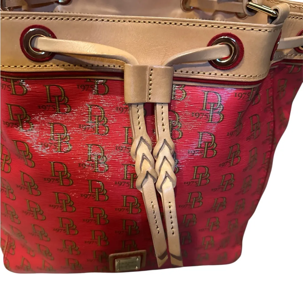 Dooney & Bourke Red and Brown Tote Bag - Image 5