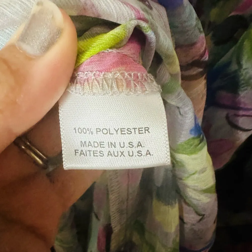 MISA Los Angeles Hilma Multicolor Flowy Floral Print Sleeveless Dress Size Large - Image 13