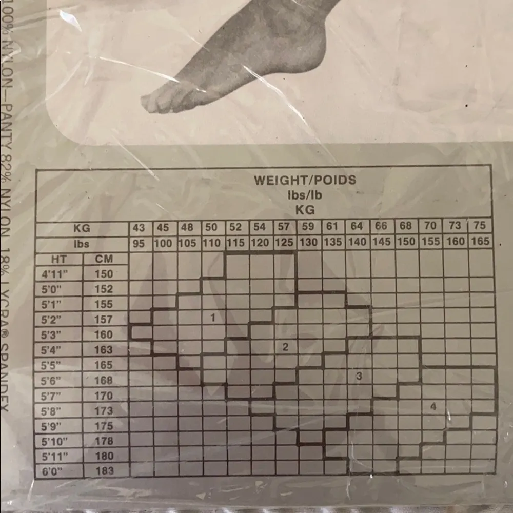 Christian Dior Control Top Ultra Sheer Leg Sandalfoot Pantyhose Size 1 Brown NWT - Image 4