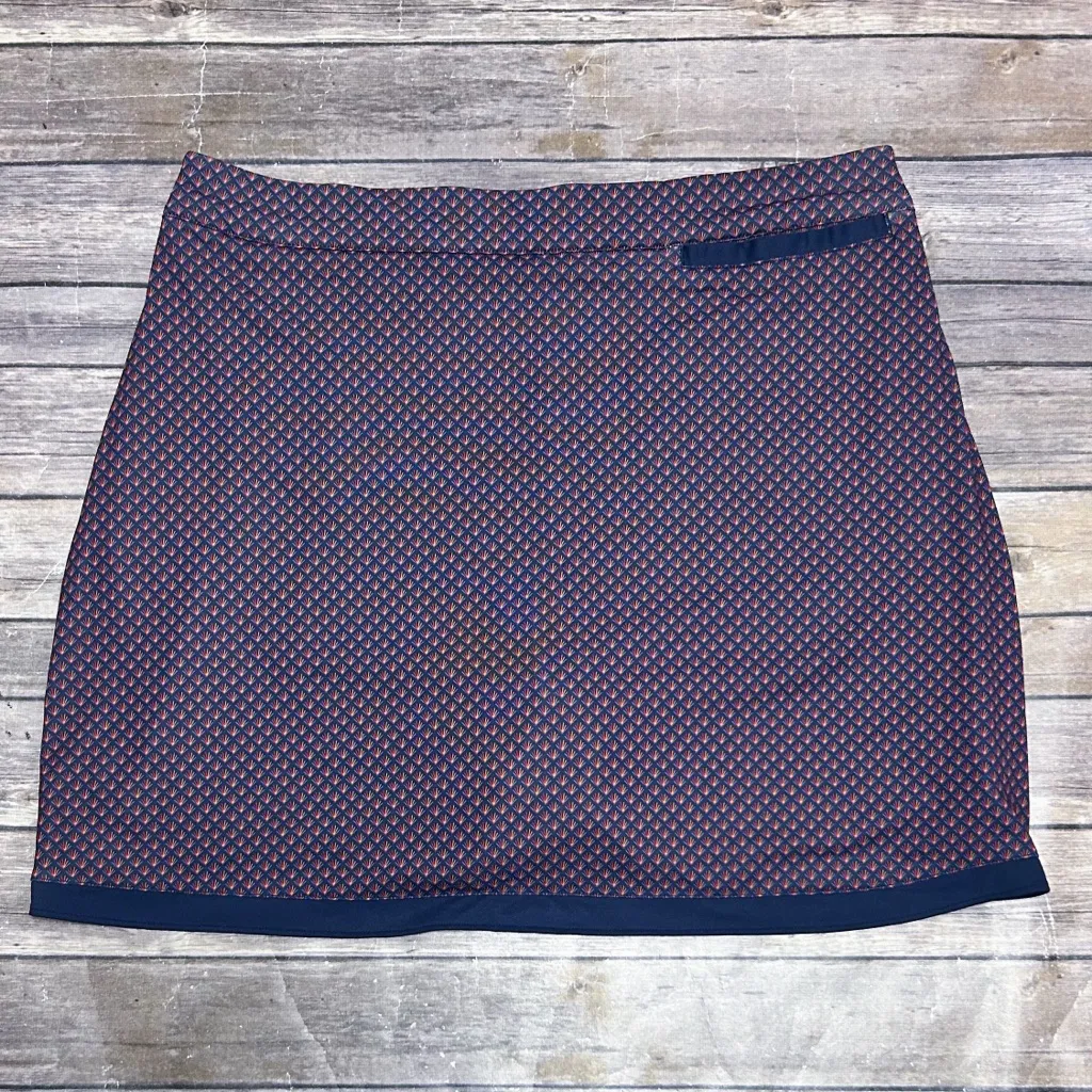 Peter Millar Navy Blue Red Orange Sleeveless Collared Polo Shorts Skort Set XL - Image 12