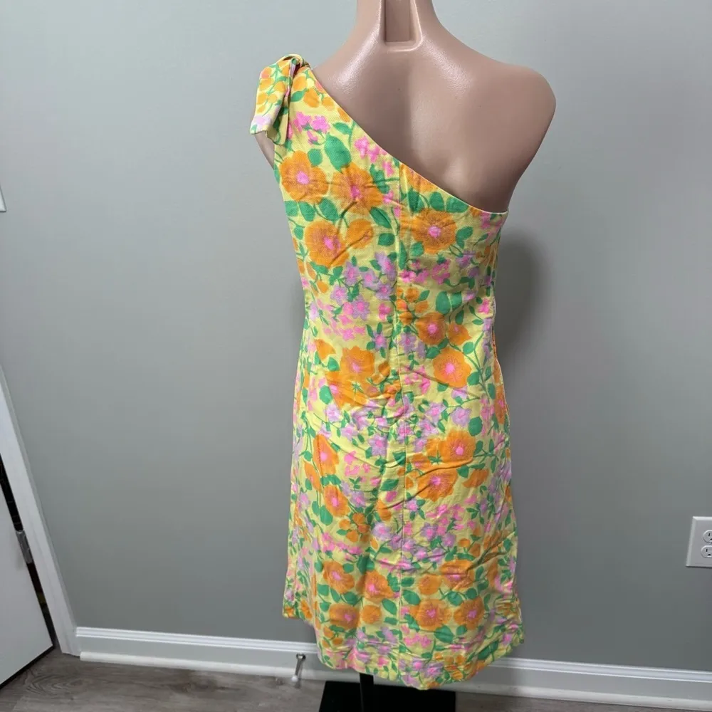 Bay Boutique Antigua One Shoulder Floral Vintage Dress Brunch Tea Party Yellow Size undefined - Image 6